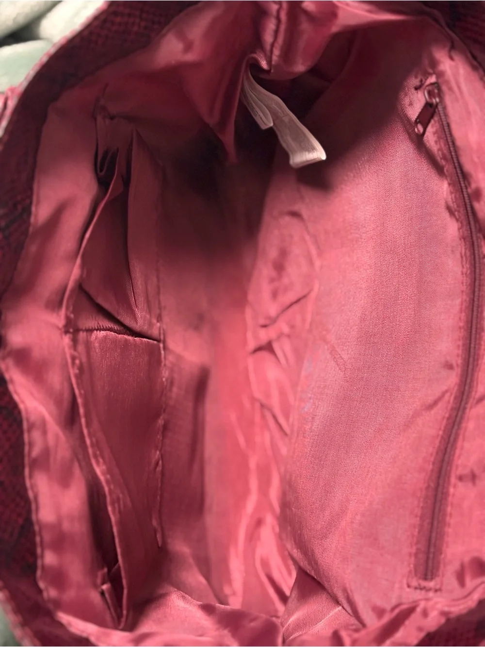 Maroon Nylon Tote Bag
